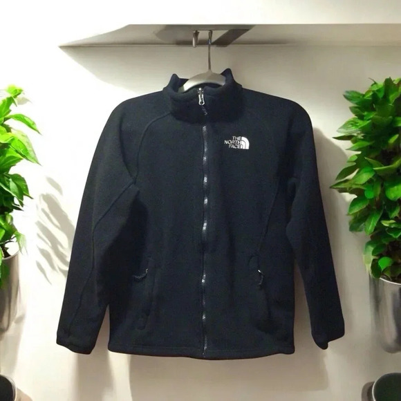 The North Face Sweatshirt Jacket Women’s Medium Full Zip Embroidered Logo Black - Picture 1 of 5